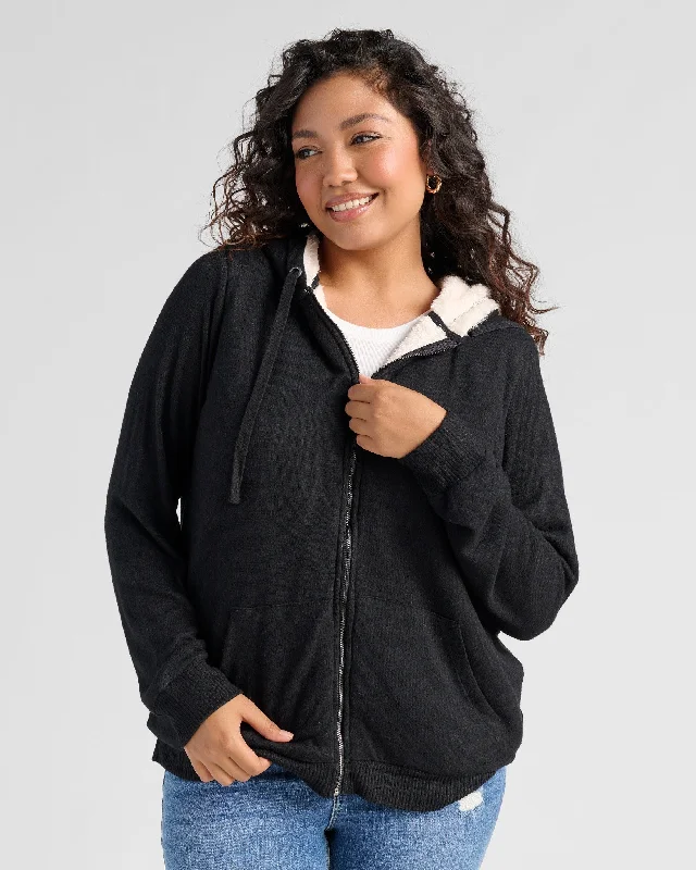 Plus Size Remington Sherpa Hoodie Hoodie with Strings Custom Fit Adjustable