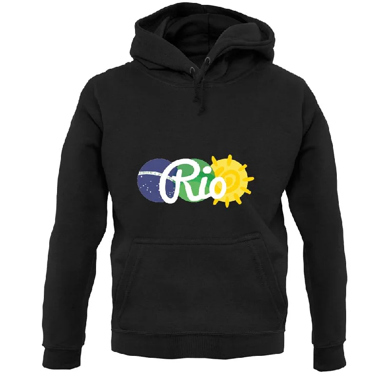 Rio De Janeiro 2016 Unisex Hoodie Hoodie with Gradient Ombre Colorful