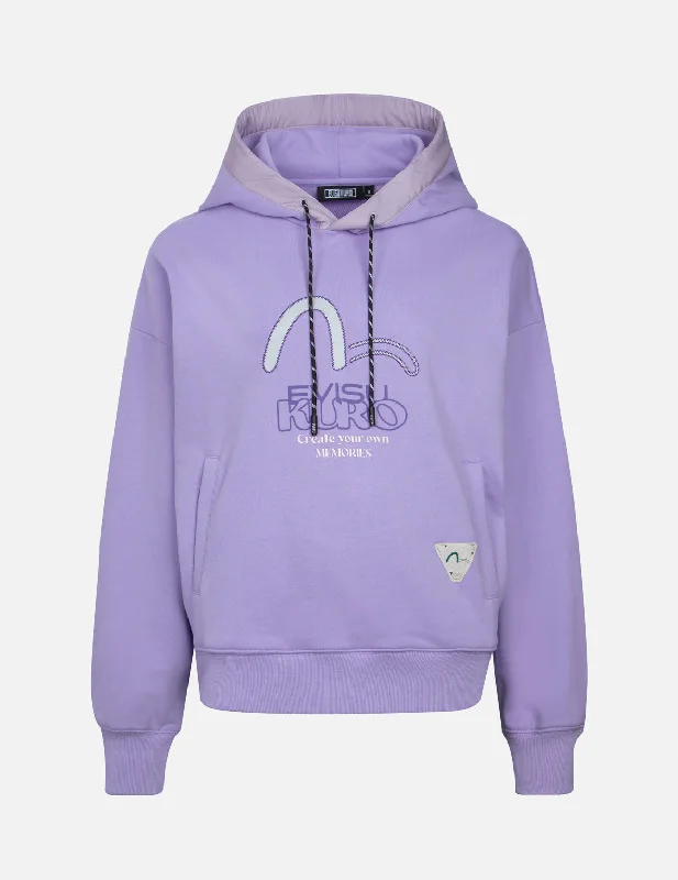 Seagull Print and Embroidery Loose Fit Hoodie Hoodie with Drawcord Adjustable Secure Seagull Print and Embroidery Loose Fit Hoodie Hoodie with Drawcord Adjustable Secure