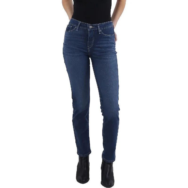 Signature by Levi Strauss & Co. Womens Straight Leg Dark Wash Straight Leg Jeans Comfortable Flare Leg Jeans