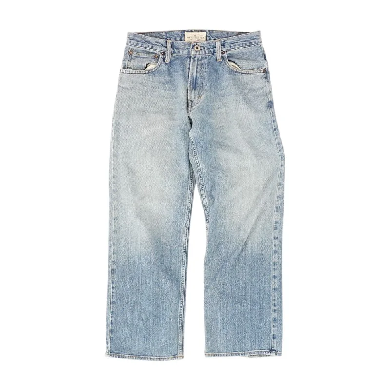 Solid Relaxed Jeans Trendy Pleated Waist Jeans