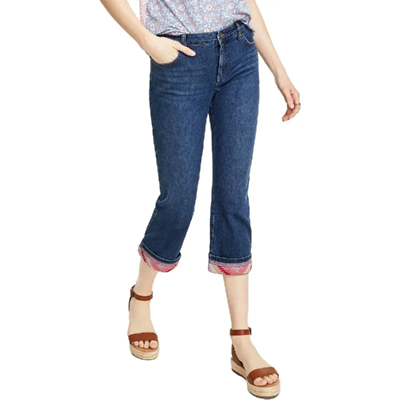 Style & Co. Womens Mid Rise Slimming Capri Jeans Fashionable Mom Jeans