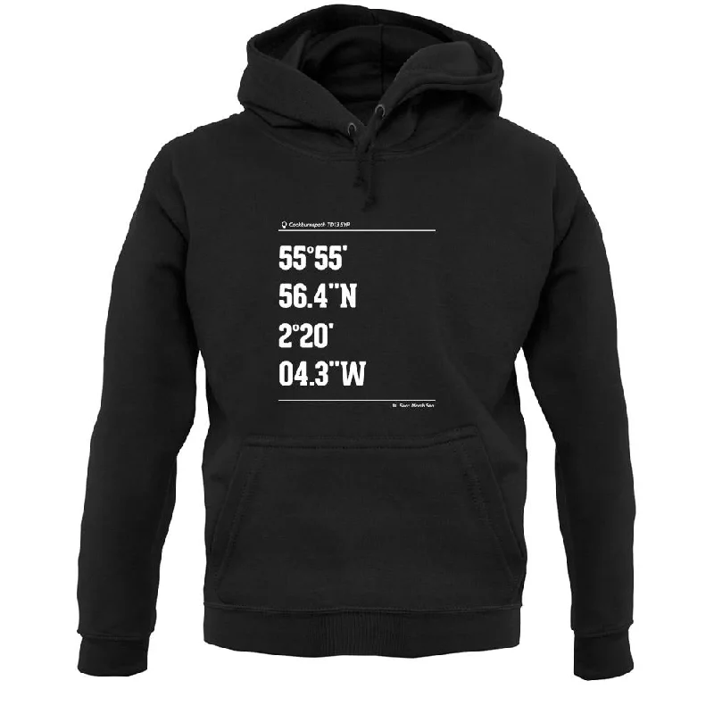 Surfing Coordinates Pease Bay Unisex Hoodie Hoodie with Patch Decorative Personalized