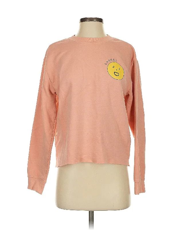 Sweatshirt Hoodie with Hem Embroidery Detailed Premium