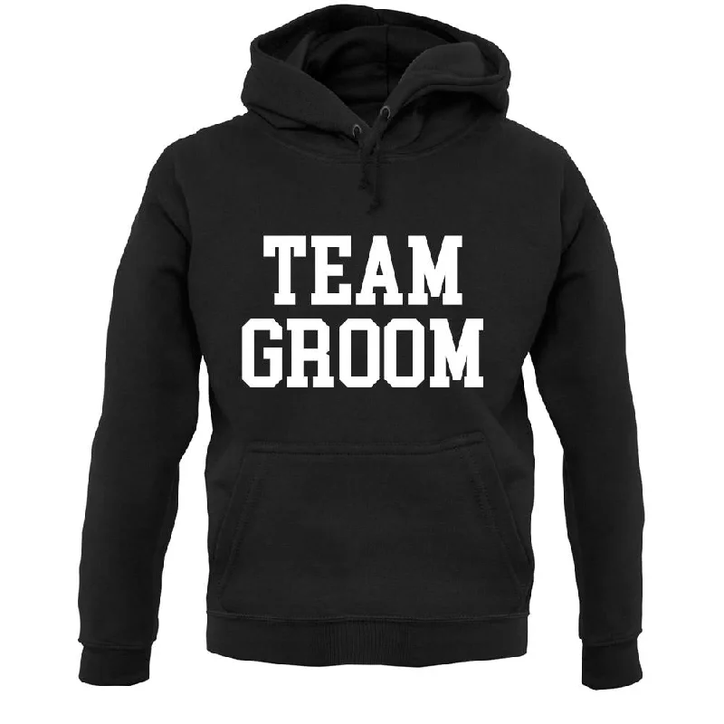 Team Groom Unisex Hoodie Hoodie with Frayed Bohemian Relaxed