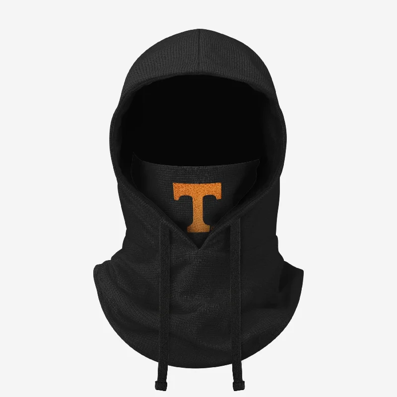 Tennessee Volunteers Waffle Drawstring Hooded Gaiter Hoodie with Metallic Shiny Futuristic Tennessee Volunteers Waffle Drawstring Hooded Gaiter Hoodie with Metallic Shiny Futuristic