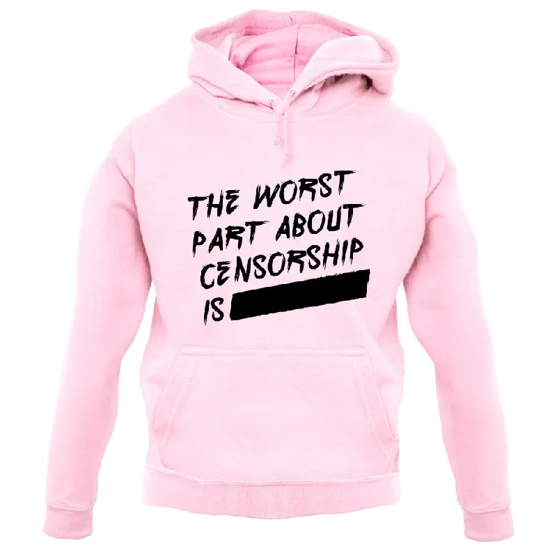 The Worst Censorship Unisex Hoodie Hoodie with Stripes Bold Sporty