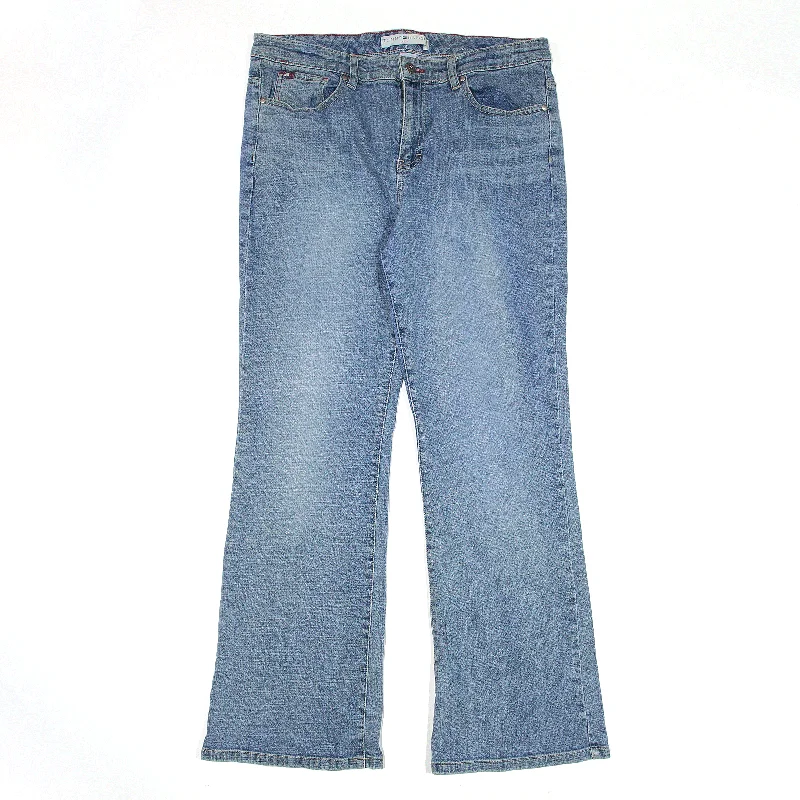 TOMMY HILFIGER Jeans Blue Denim Regular Bootcut Womens W32 L30 Casual Straight-Leg Jeans