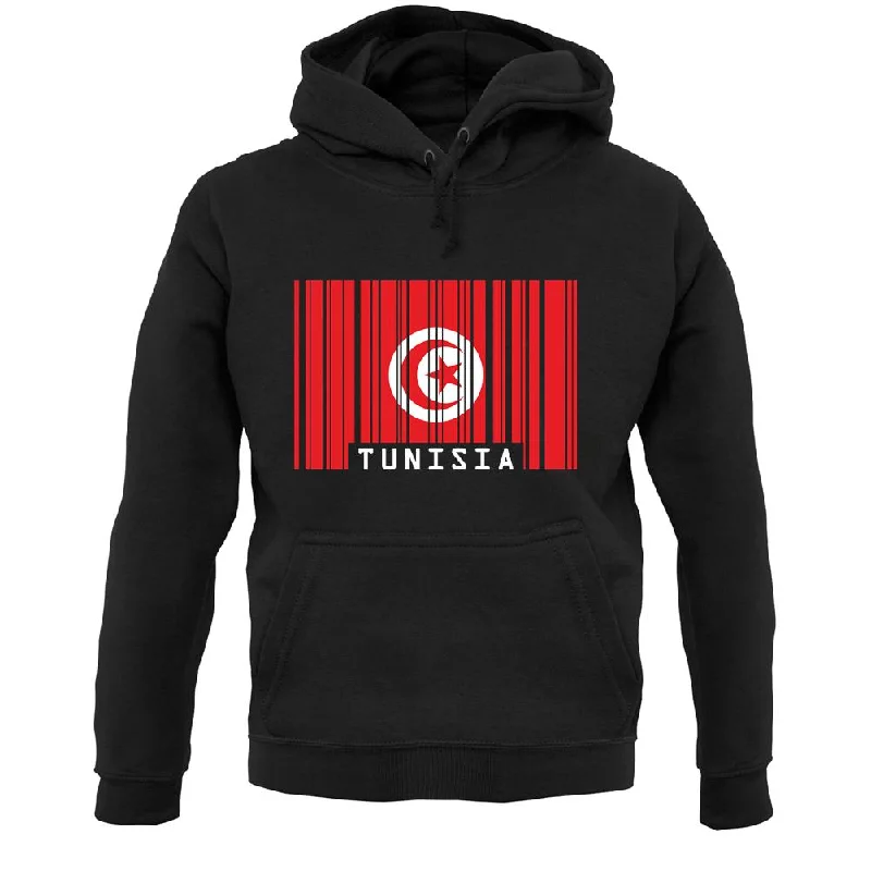 Tunisia Barcode Style Flag Unisex Hoodie Hoodie with Rhinestones Sparkly Elegant