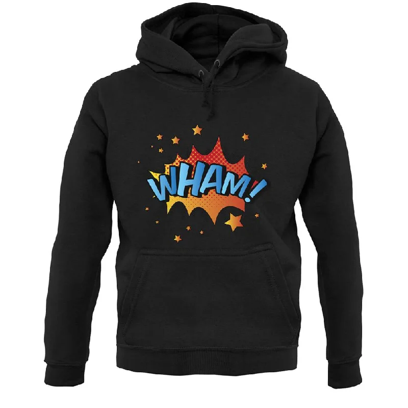 Wham! Word Art Unisex Hoodie Hoodie with Elastic Waist Stretchable Comfortable