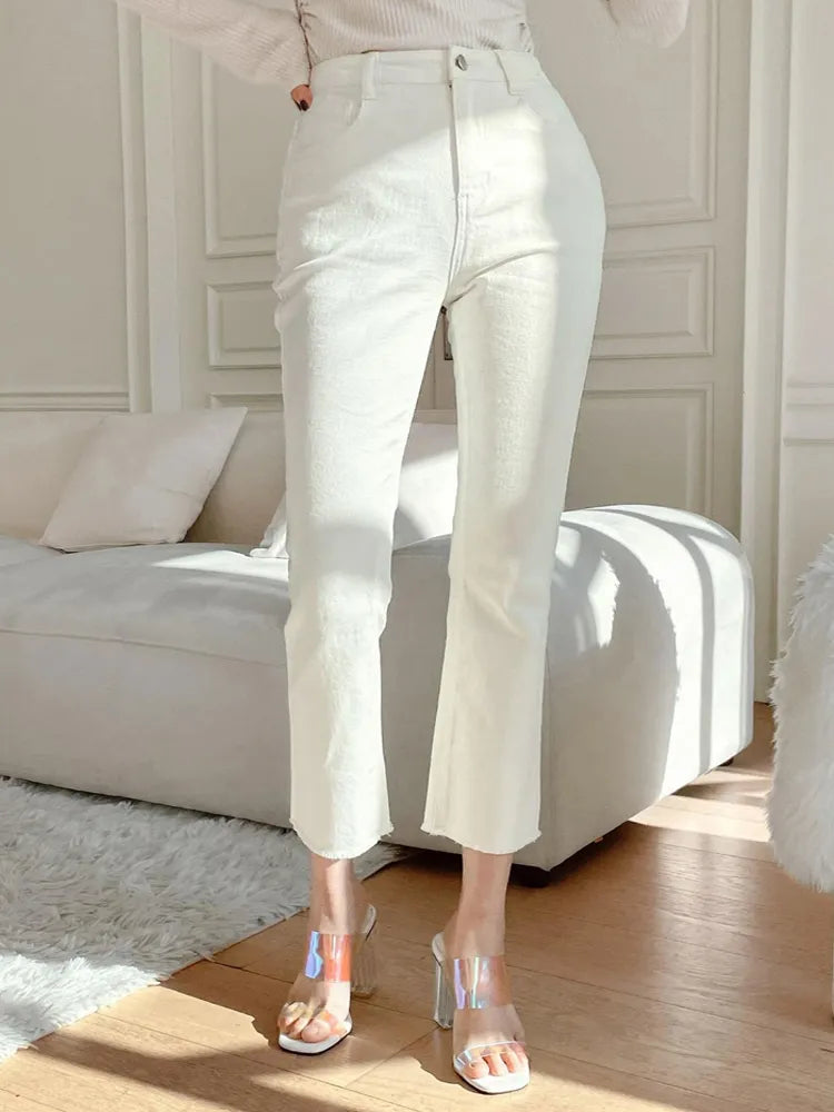 White Crop Jeans Women Straight Leg Fashion Cozy Soft y2k Streetwear Boyfriend Denim Stylish Bootcut Denim Jeans White Crop Jeans Women Straight Leg Fashion Cozy Soft y2k Streetwear Boyfriend Denim Stylish Bootcut Denim Jeans