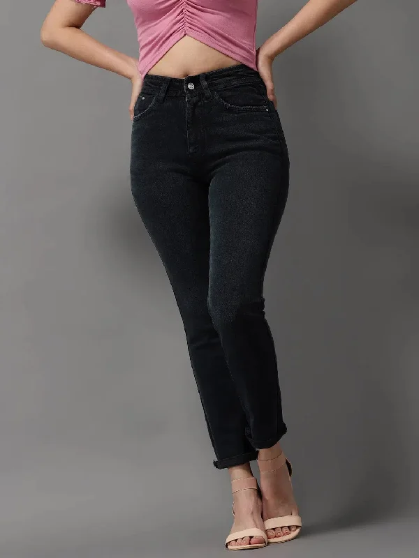 Women's Charcoal Solid Slim Fit Denim Jeans-GZ-5178A-Charcoal Stylish High-Waist Skinny Denim Women's Charcoal Solid Slim Fit Denim Jeans-GZ-5178A-Charcoal Stylish High-Waist Skinny Denim