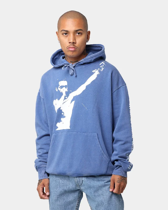 XXXTentacion Prosper Photo Hoodie Blue Hoodie with Rolled Sleeves Casual Relaxed