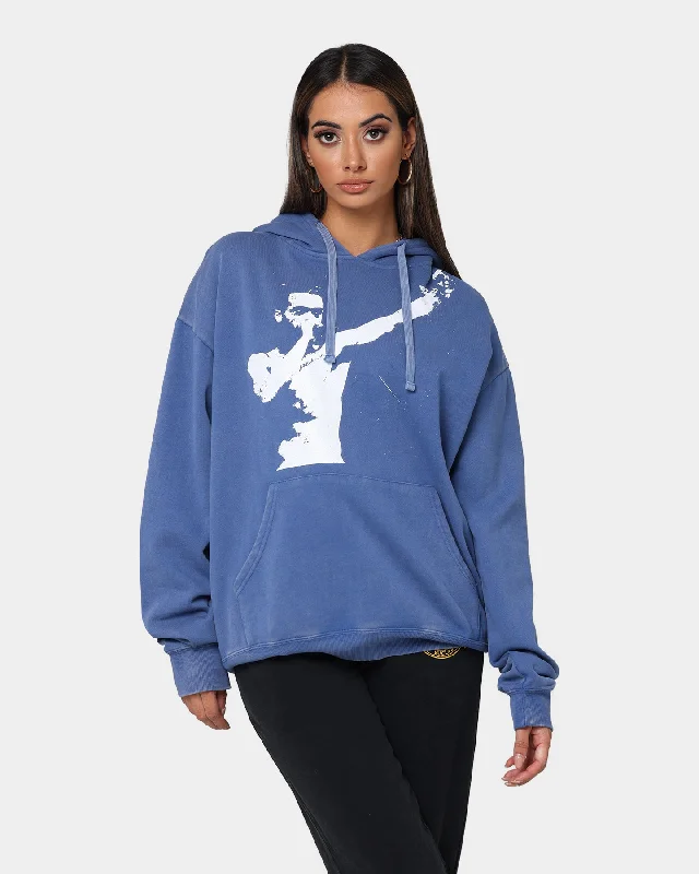 XXXTentacion Prosper Photo Hoodie Blue Hoodie with Drawstring Waist Adjustable Fitted