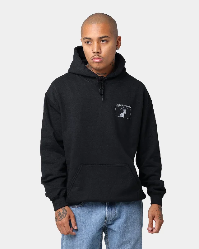 XXXTentacion What Are You Afraid Of Hoodie Black Hoodie with High Neck Warm Protective