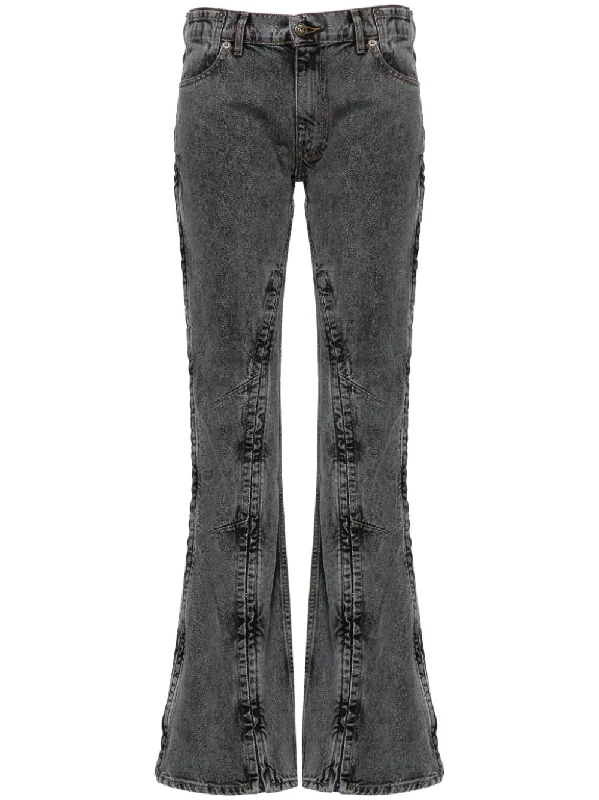 Y/project Jeans Black Chic Rolled Cuff Denim Jeans