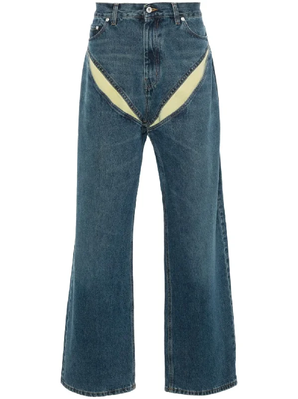 Y/project Jeans Blue Stylish Bootcut Denim Jeans
