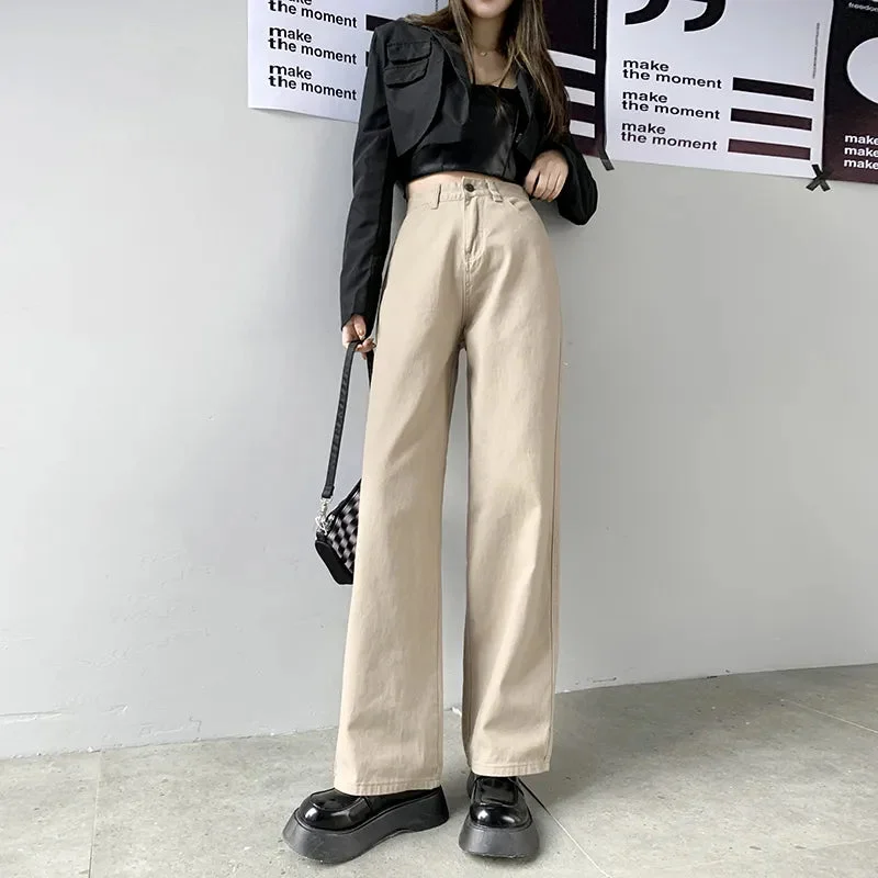 Straight Leg Jeans For Women High Waist 2022 Trend Denim Pants Mom Jean Stylish Tapered Fit Jeans Straight Leg Jeans For Women High Waist 2022 Trend Denim Pants Mom Jean Stylish Tapered Fit Jeans