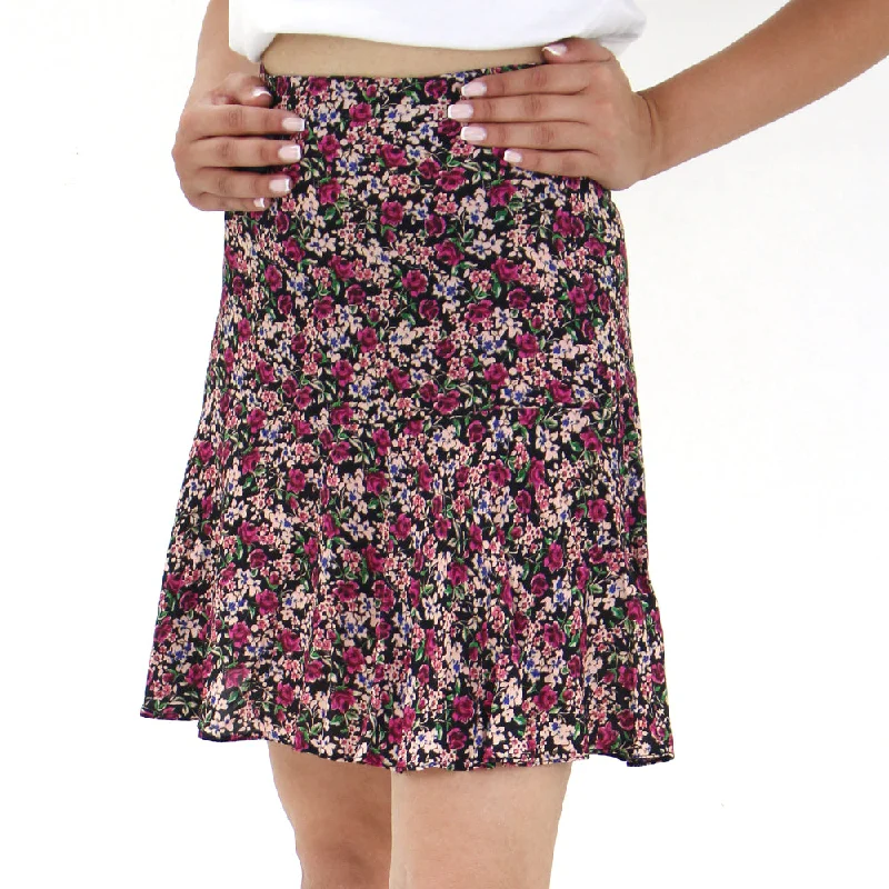 Women's Floral Skirt,Multi lace skirt intricate