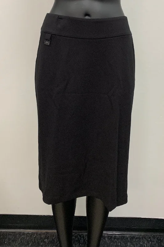 Lasania Black Pencil Midi Skirt - 715 velvet skirt luxurious