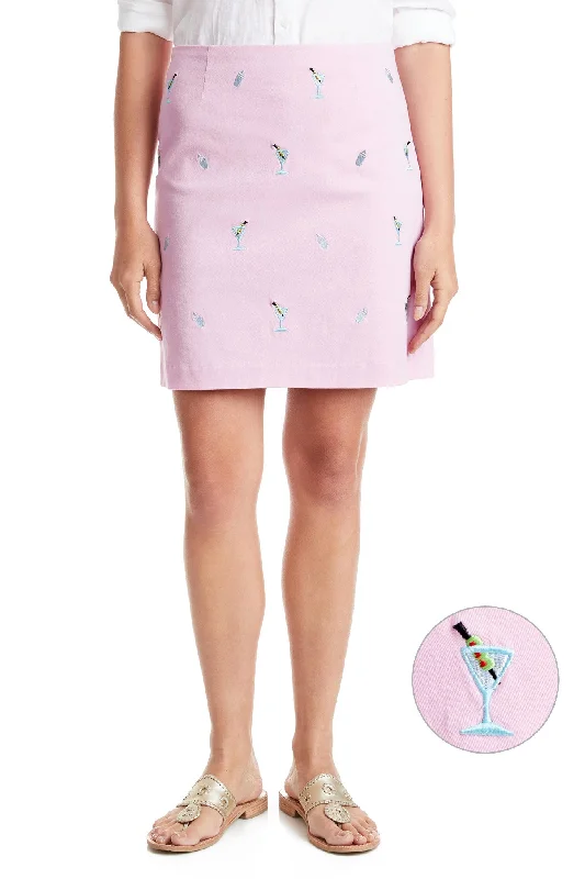 Ali Skirt Stretch Twill Pink with Martini and Shaker leather skirt durable