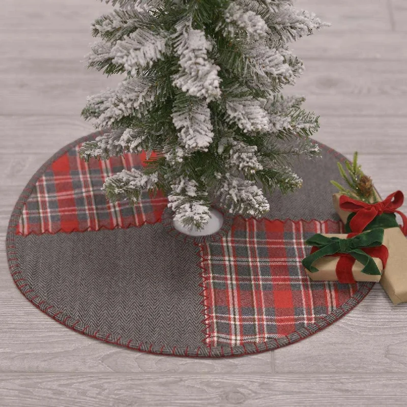 Anderson Patchwork Mini Christmas Tree Skirt 21 VHC Brands linen skirt natural