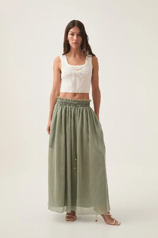 Athena Midi Skirt spandex blend skirt