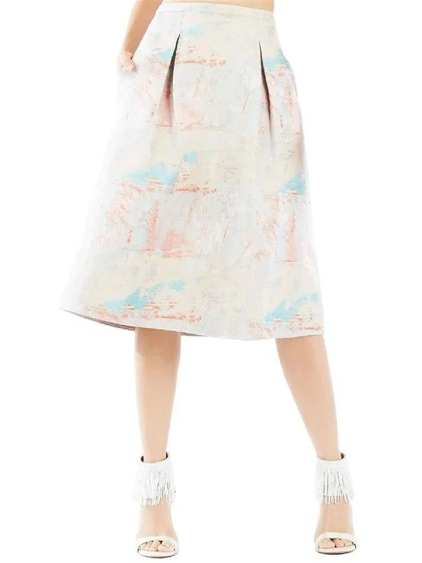 BCBG Adna Pleat Skirt lace skirt intricate