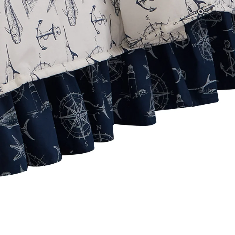 Captain Quarters Queen Bed skirt - Park Designs leather skirt bold