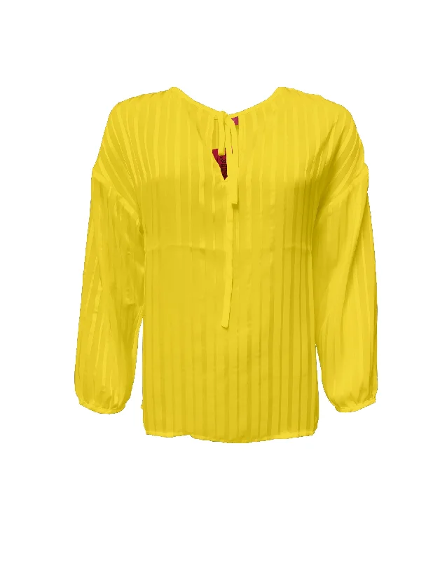 Sapo Blouse Yellow Drape Neck Blouse