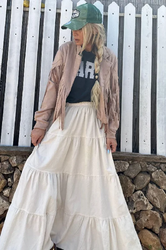 Corderoy skirt linen skirt natural