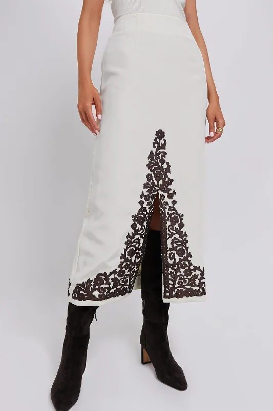 Cream Lucy Skirt wrap skirt elegant