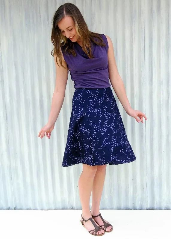 Warbler Wrap Skirt (Custom Made) linen skirt natural