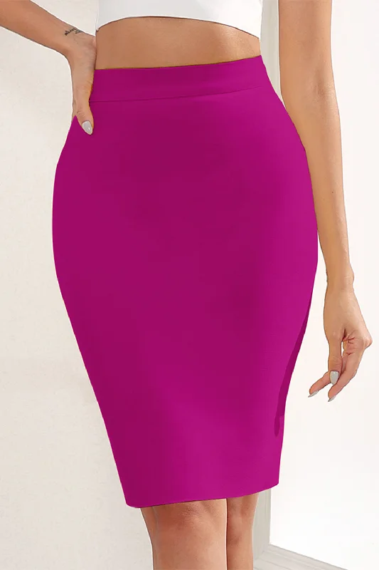 Plaid Skirt for Women Office Fuchsia Skirt Burgundy Bandage Skirt seamless skirt comfort