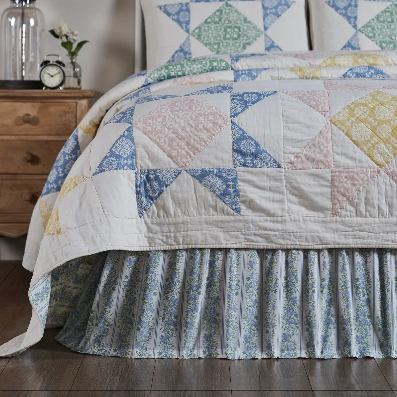 Jolie Queen Bed Skirt 60x80x16 VHC Brands chiffon skirt airy