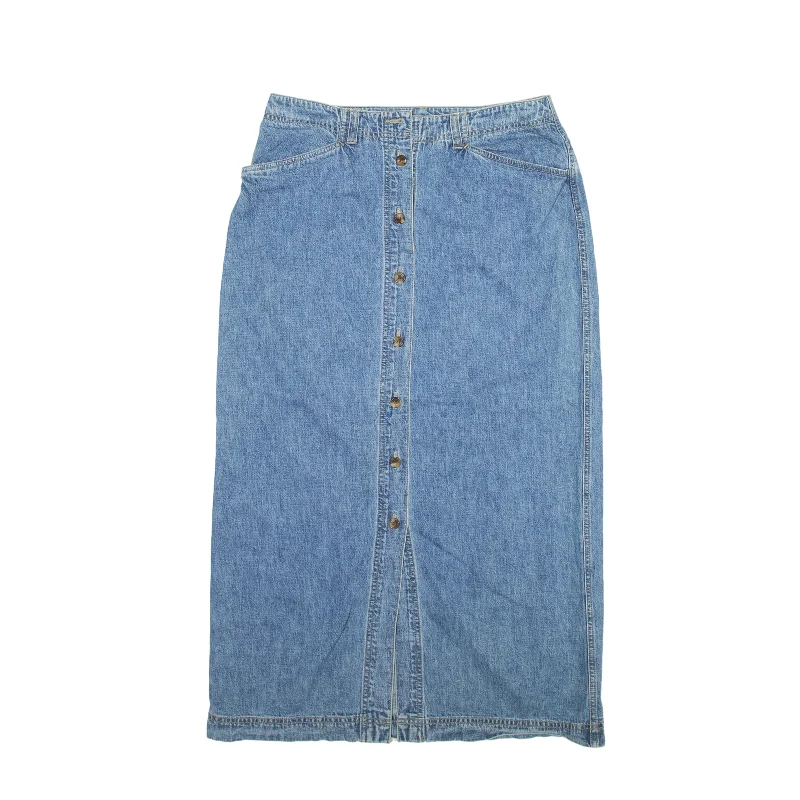JONE NEW YORK Long Straight Skirt Blue Denim Womens M corduroy skirt comfortable