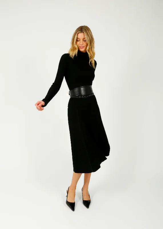 JOSEPH  Silk Blend Skirt in Black linen skirt relaxed