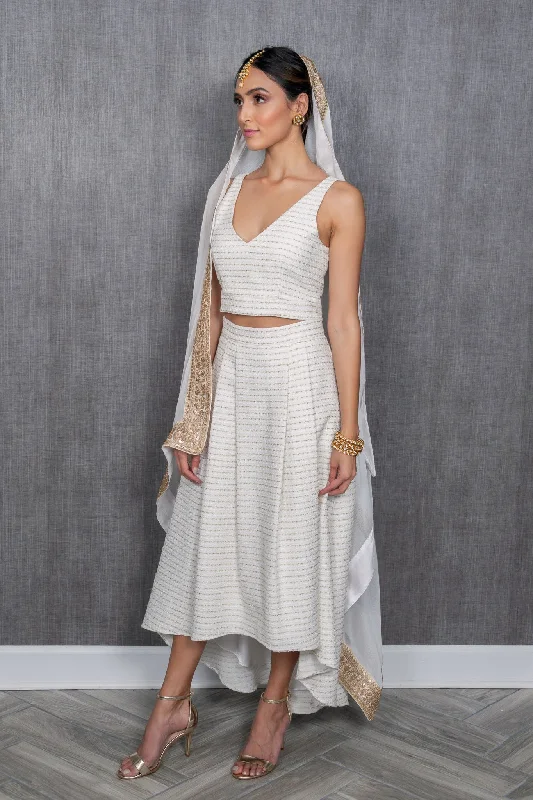KINA Tweed Hi-Lo Skirt cashmere skirt fine