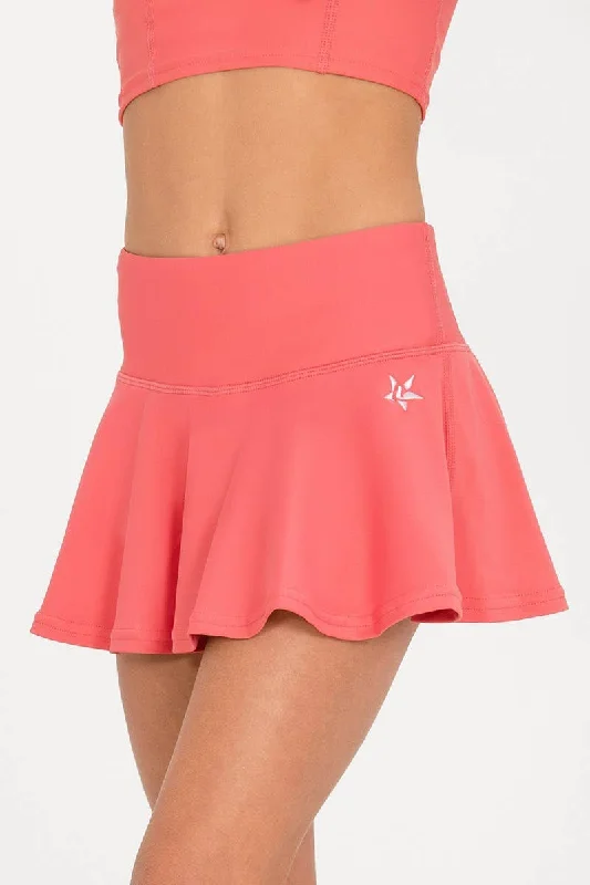 Legendary Flouncy Skirt in Sweet Coral boho skirt vibe