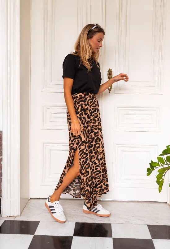 Leopard Valou Skirt wool skirt thick