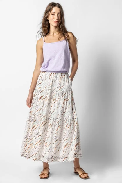 VOILE PRINT MAXI SKIRT boho skirt vibe