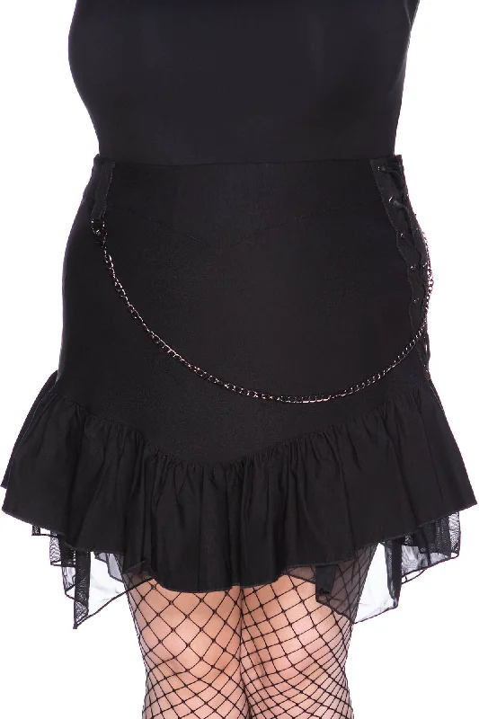 Moonspell Mini Skirt [PLUS] wool skirt warm
