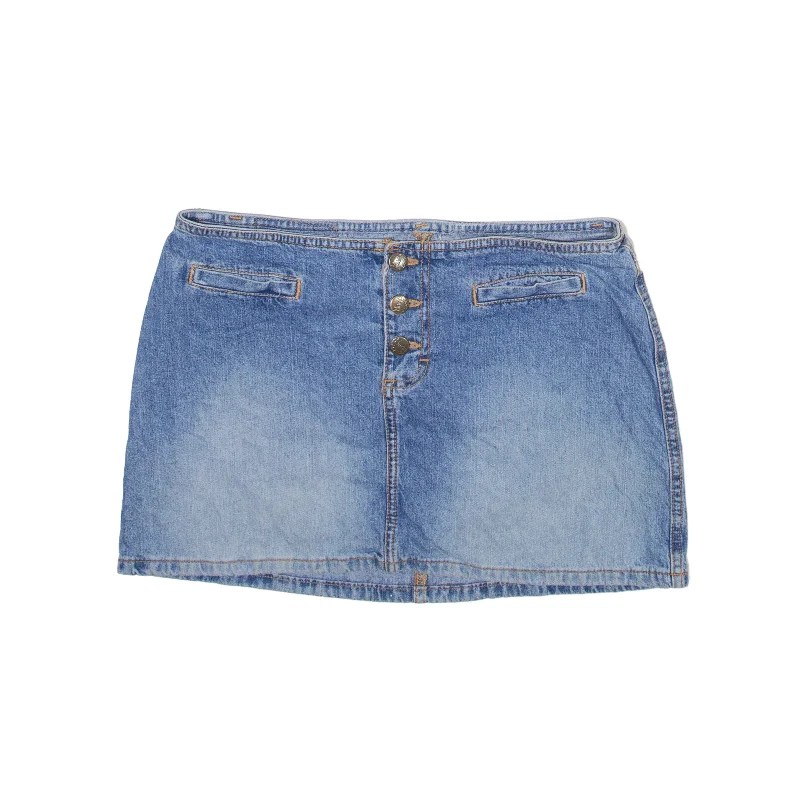 MUDD Jeans Short Mini Skirt Blue Denim Womens M cashmere skirt rich
