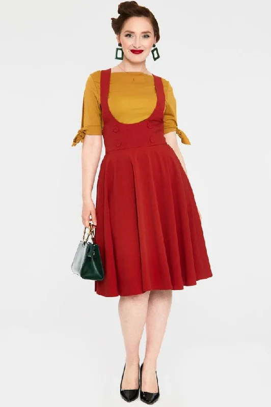 Phoebe High Waisted Overall Skirt ribbed skirt waist