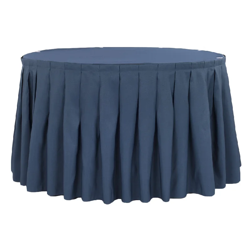 Polyester 17ft Table Skirt - Navy Blue denim skirt casual