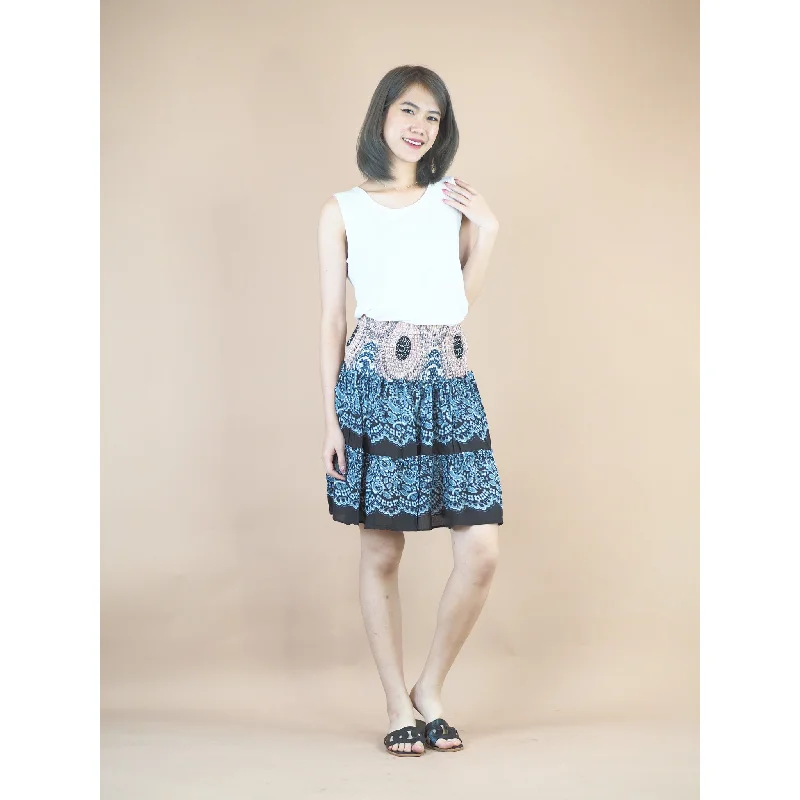 Princess Mandala Mini Skirt in White SK0090 020030 06 linen skirt light