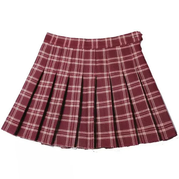 School Spirit Plaid Skirt belted skirt waist