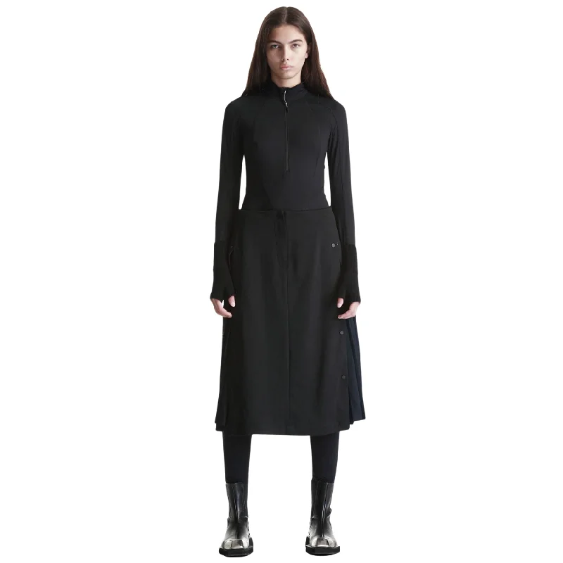 Semeru Skirt - Black wool skirt thick