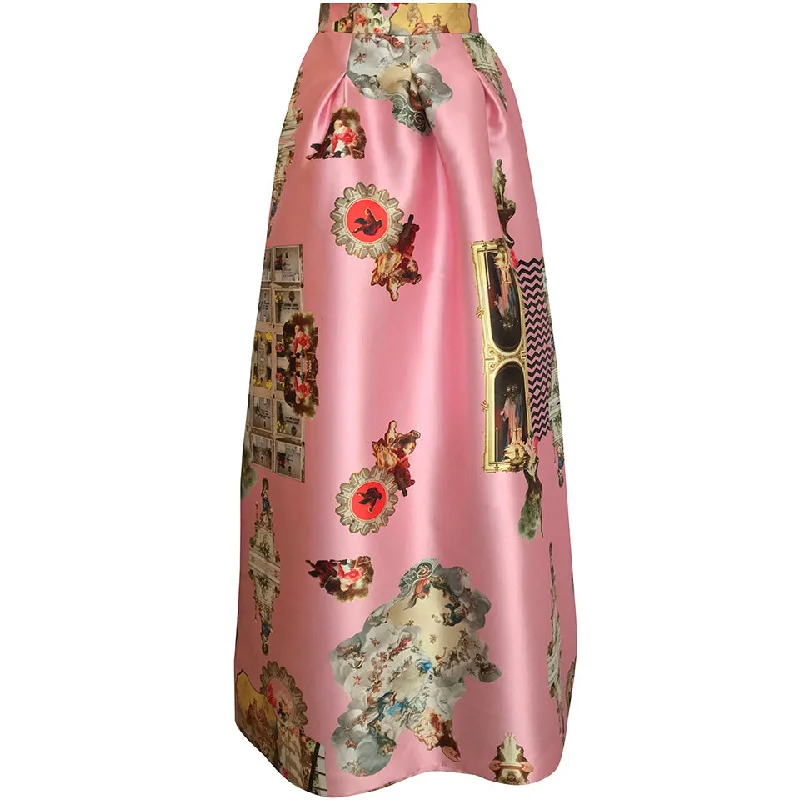 Sicily powder pink long skirt boho skirt vibe