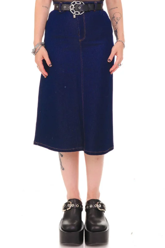 Vintage Y2K Dollhouse Denim Maxi Skirt - XS/S wool skirt sturdy